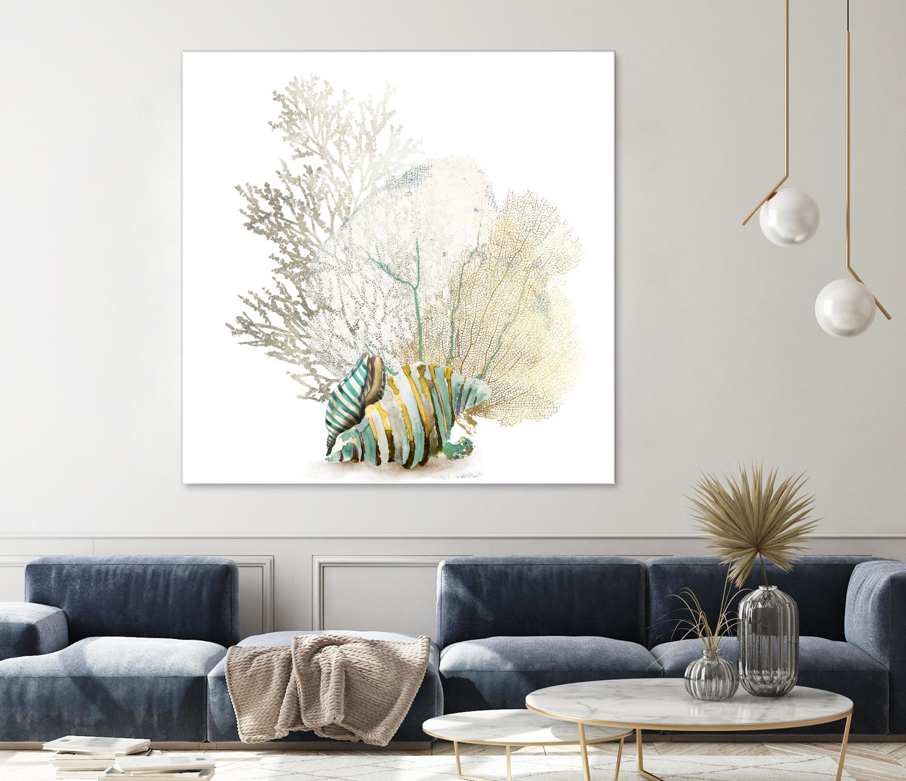 Coral II by Aimee Wilson on GIANT ART - turquoise nautical