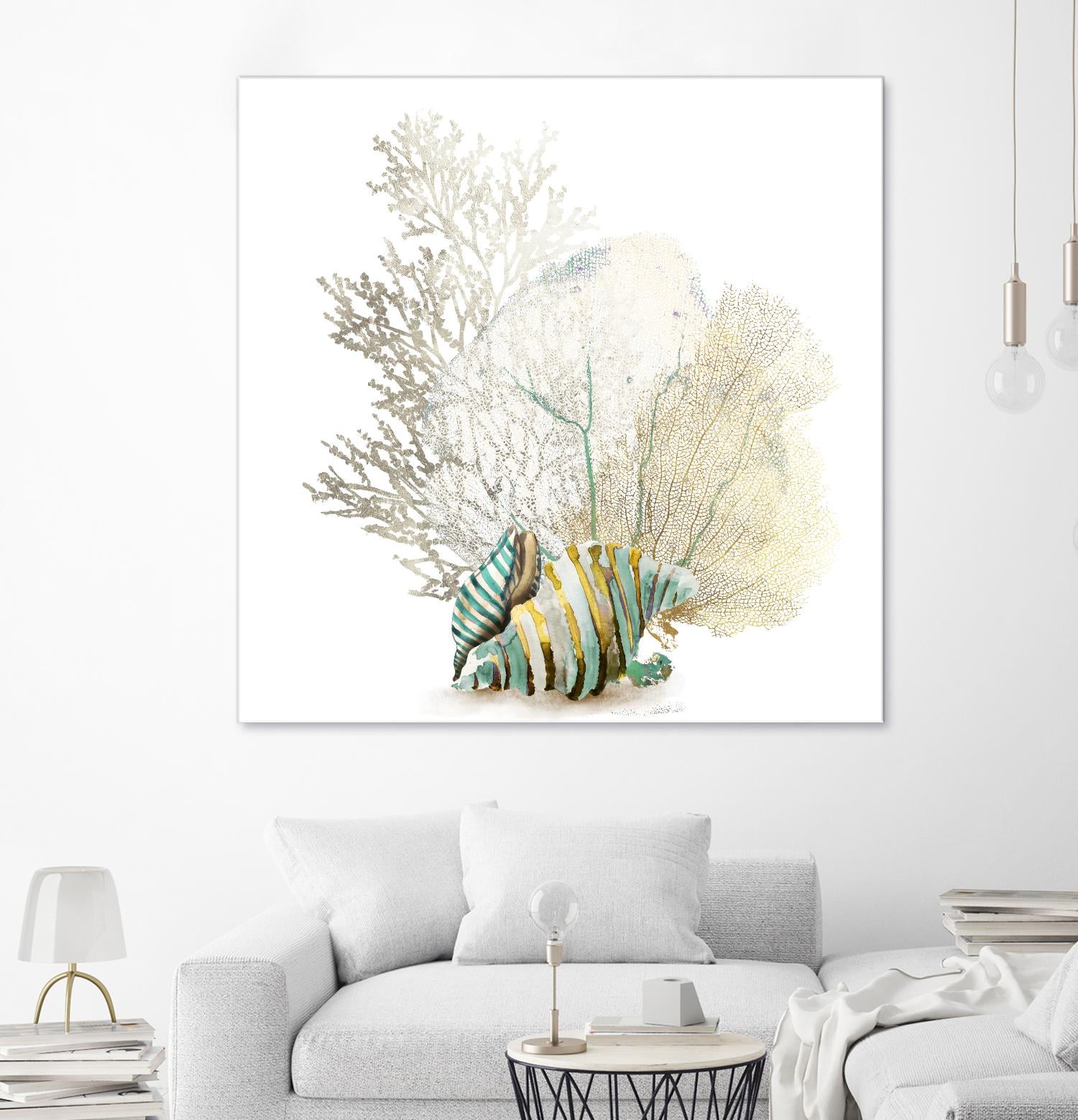 Coral II by Aimee Wilson on GIANT ART - turquoise nautical