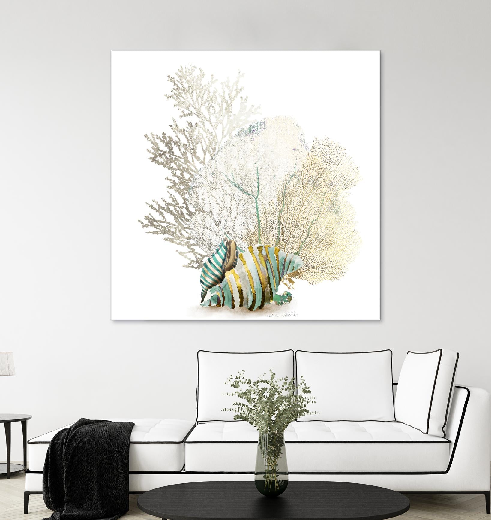 Coral II by Aimee Wilson on GIANT ART - turquoise nautical
