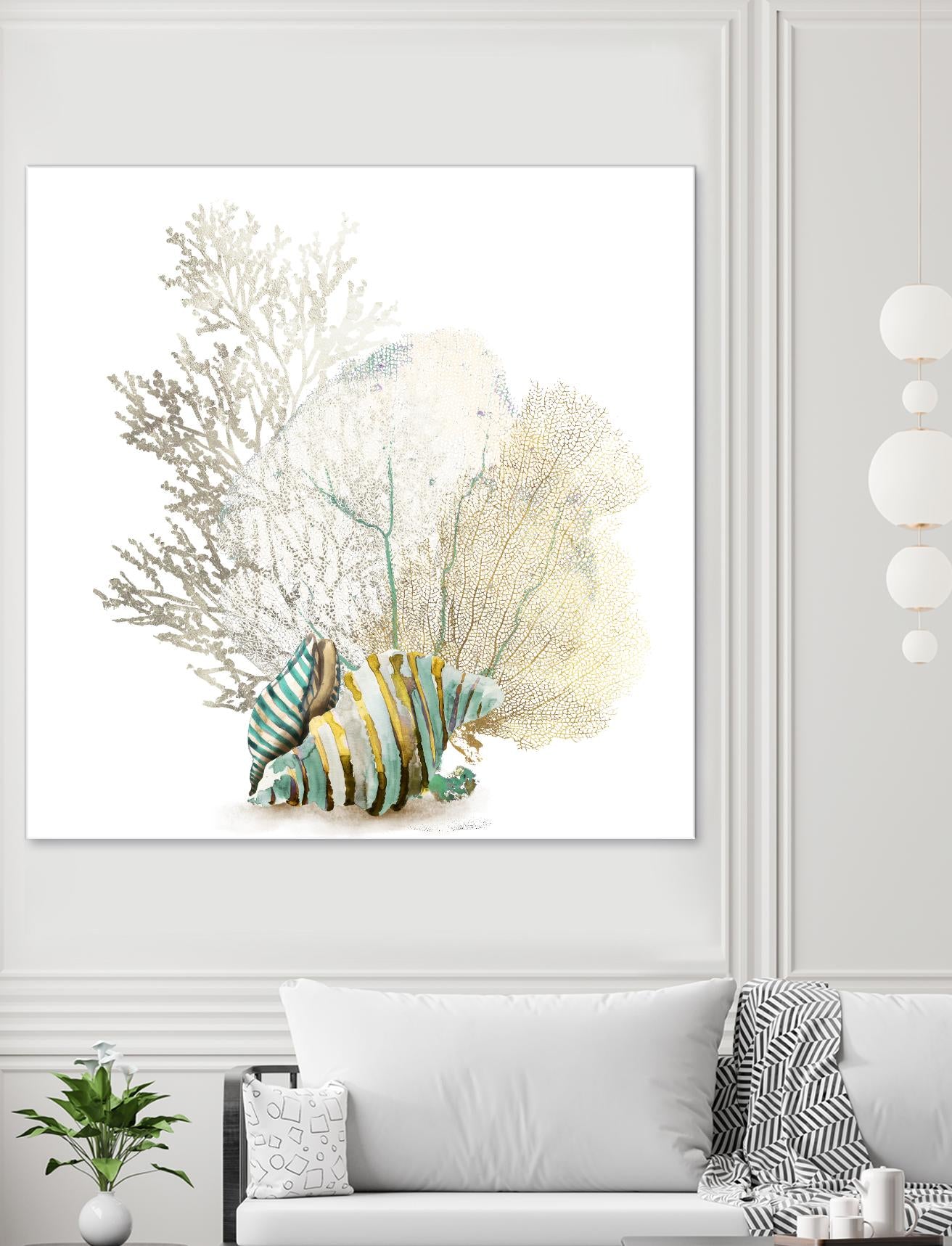 Coral II by Aimee Wilson on GIANT ART - turquoise nautical