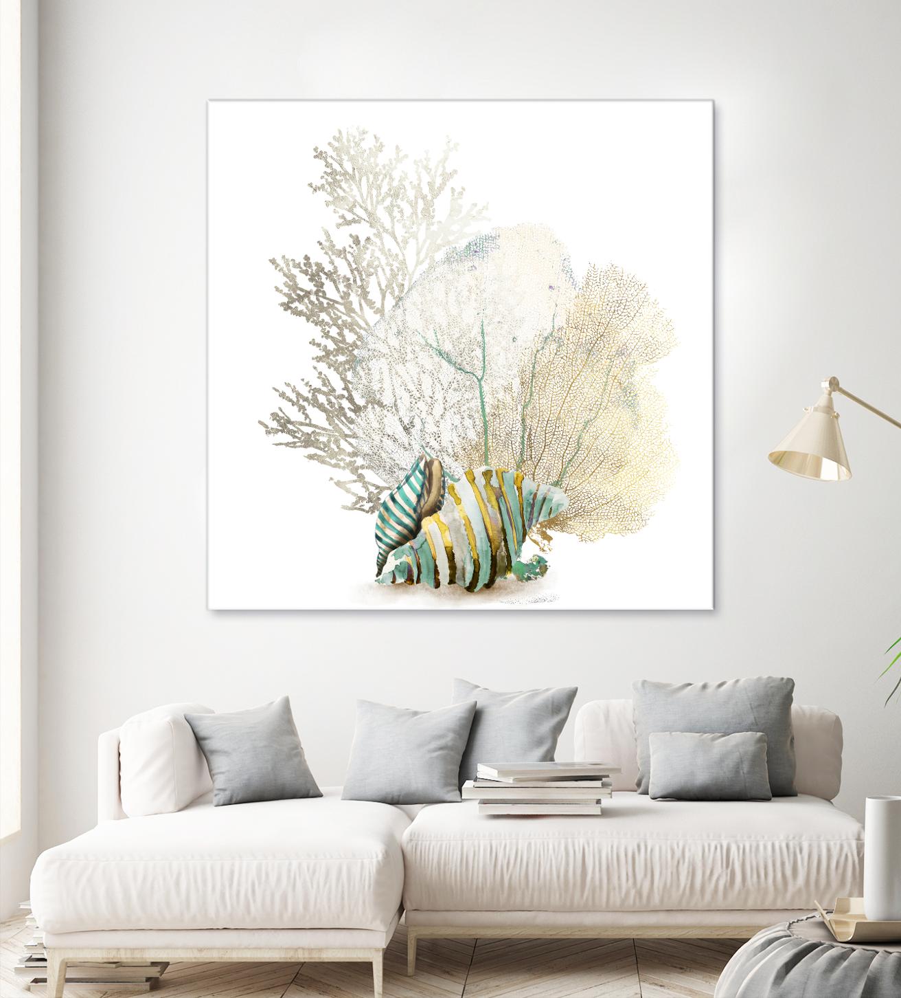 Coral II by Aimee Wilson on GIANT ART - turquoise nautical