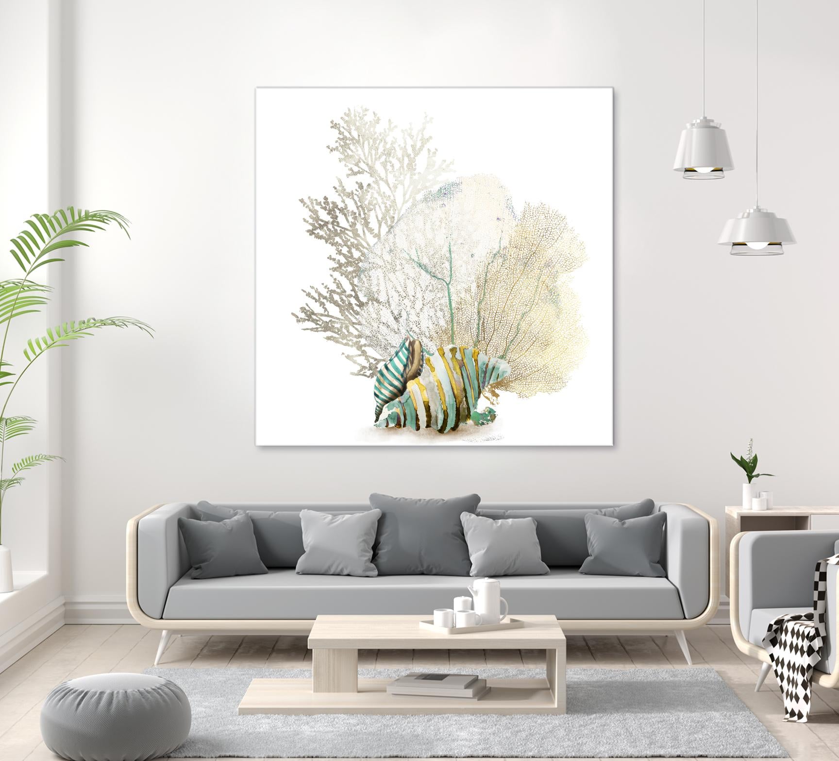 Coral II by Aimee Wilson on GIANT ART - turquoise nautical