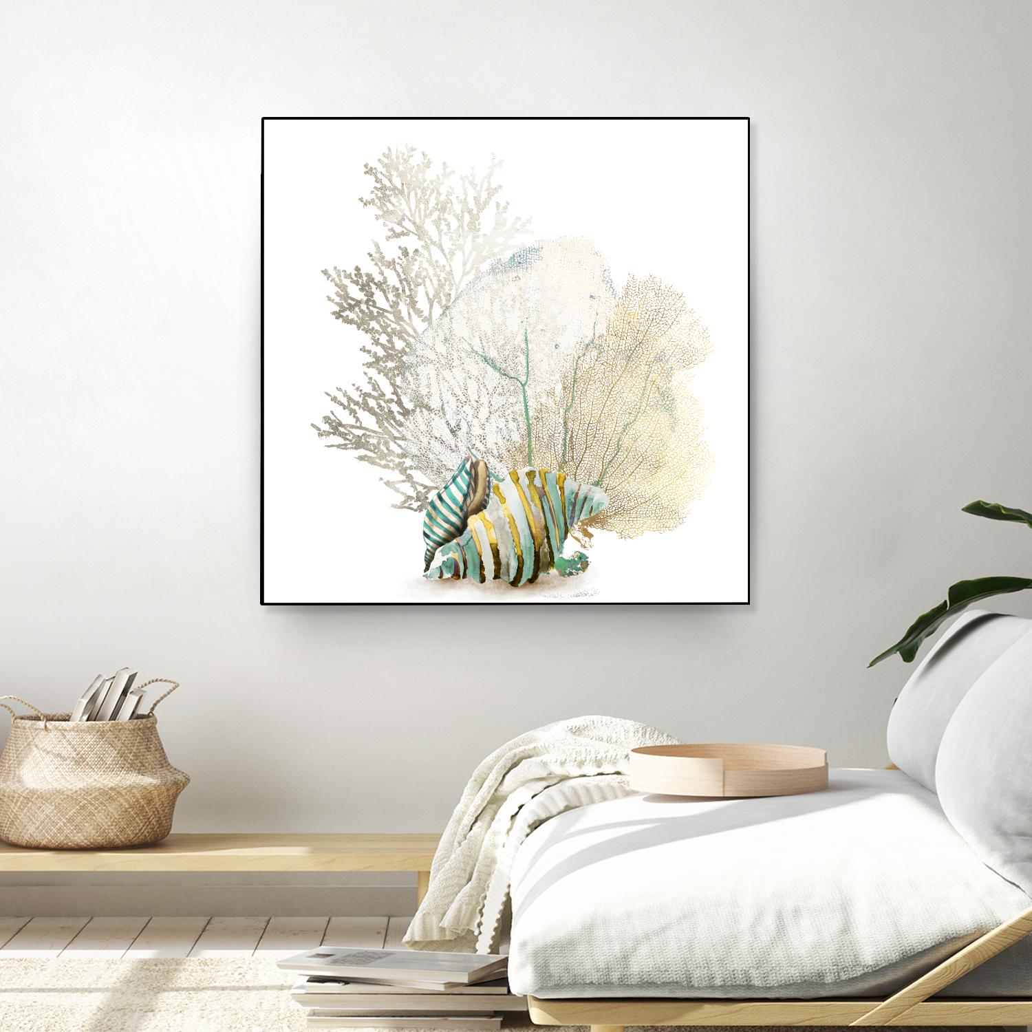 Coral II by Aimee Wilson on GIANT ART - turquoise nautical