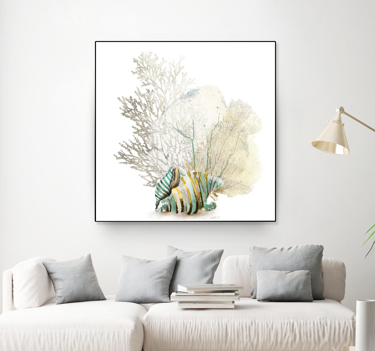 Coral II by Aimee Wilson on GIANT ART - turquoise nautical