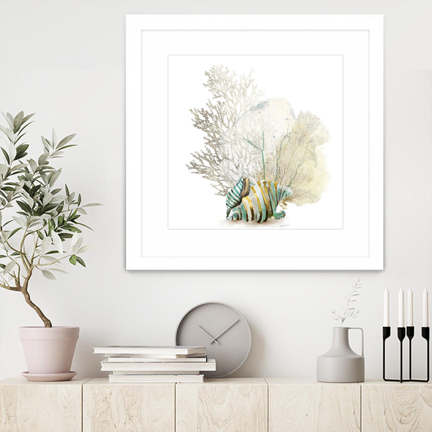 Coral II by Aimee Wilson on GIANT ART - turquoise nautical