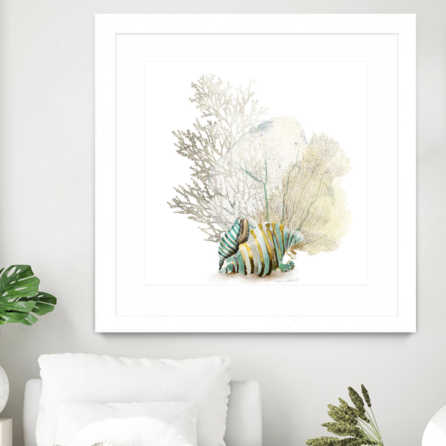 Coral II by Aimee Wilson on GIANT ART - turquoise nautical