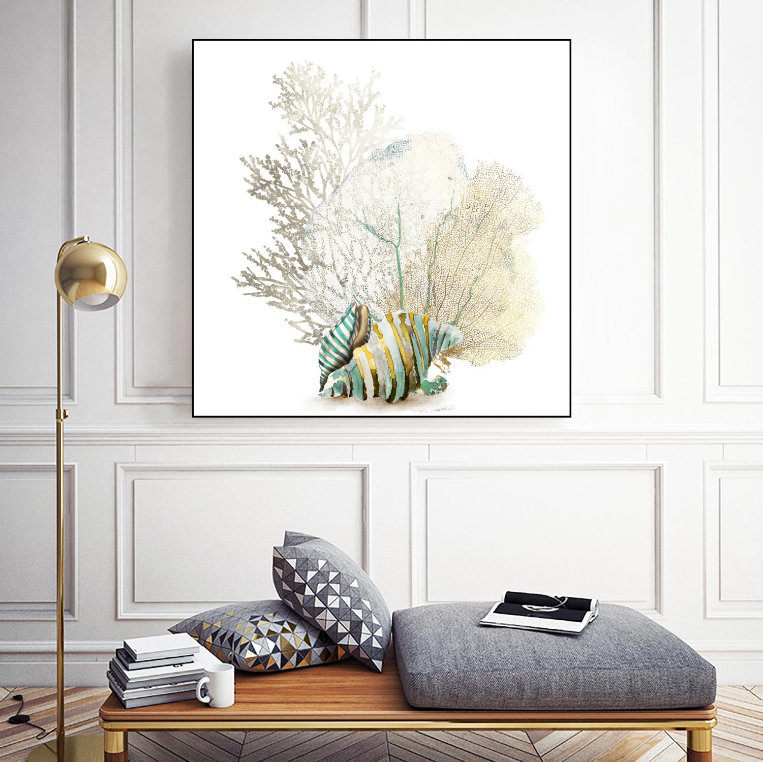 Coral II by Aimee Wilson on GIANT ART - turquoise nautical