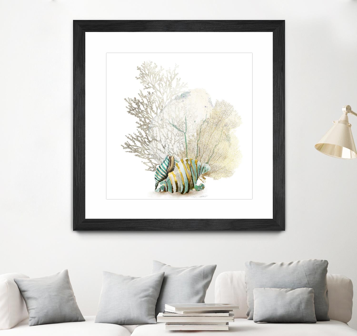 Coral II by Aimee Wilson on GIANT ART - turquoise nautical