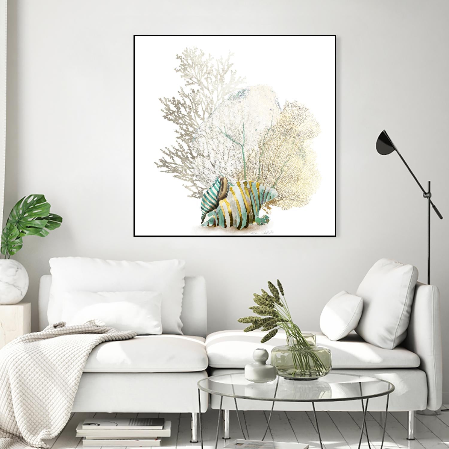 Coral II by Aimee Wilson on GIANT ART - turquoise nautical