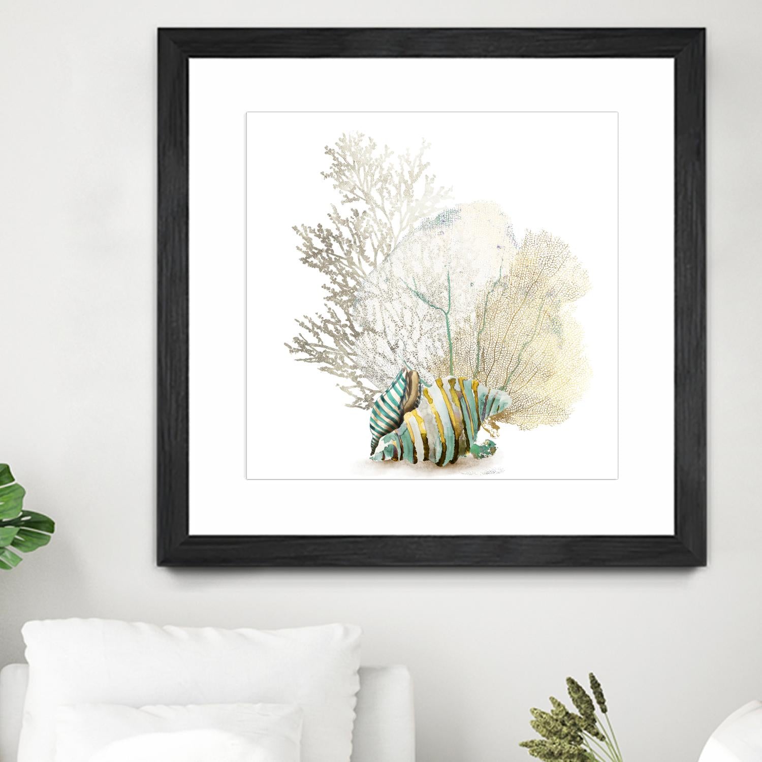 Coral II by Aimee Wilson on GIANT ART - turquoise nautical