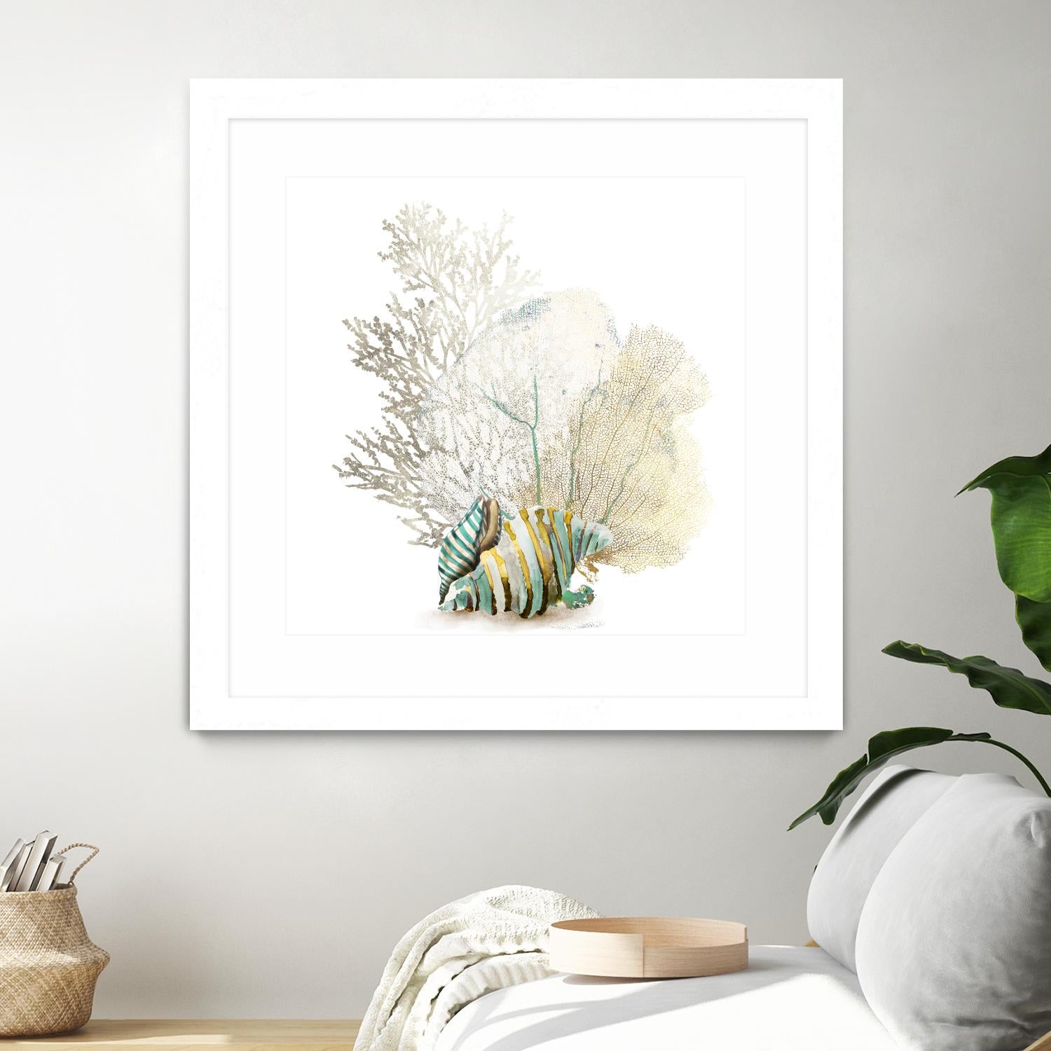 Coral II by Aimee Wilson on GIANT ART - turquoise nautical