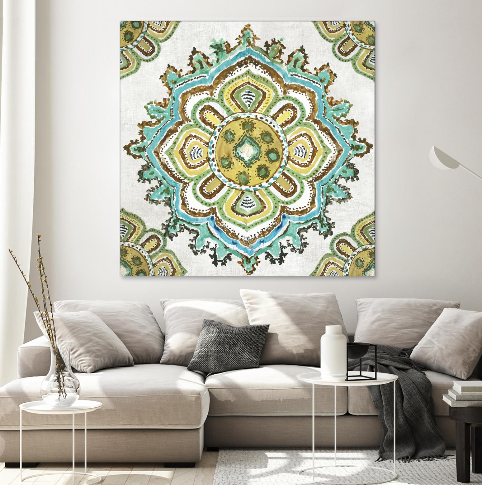 Medalion Inka by Aimee Wilson on GIANT ART - yellow contemporary