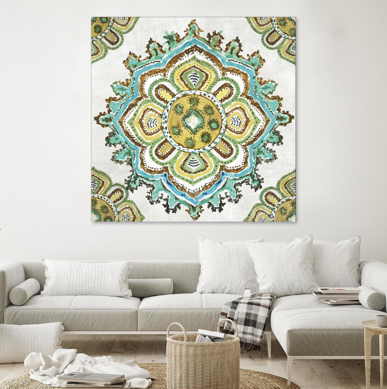 Medalion Inka by Aimee Wilson on GIANT ART - yellow contemporary