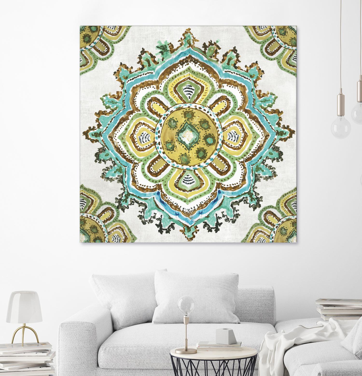 Medalion Inka by Aimee Wilson on GIANT ART - yellow contemporary