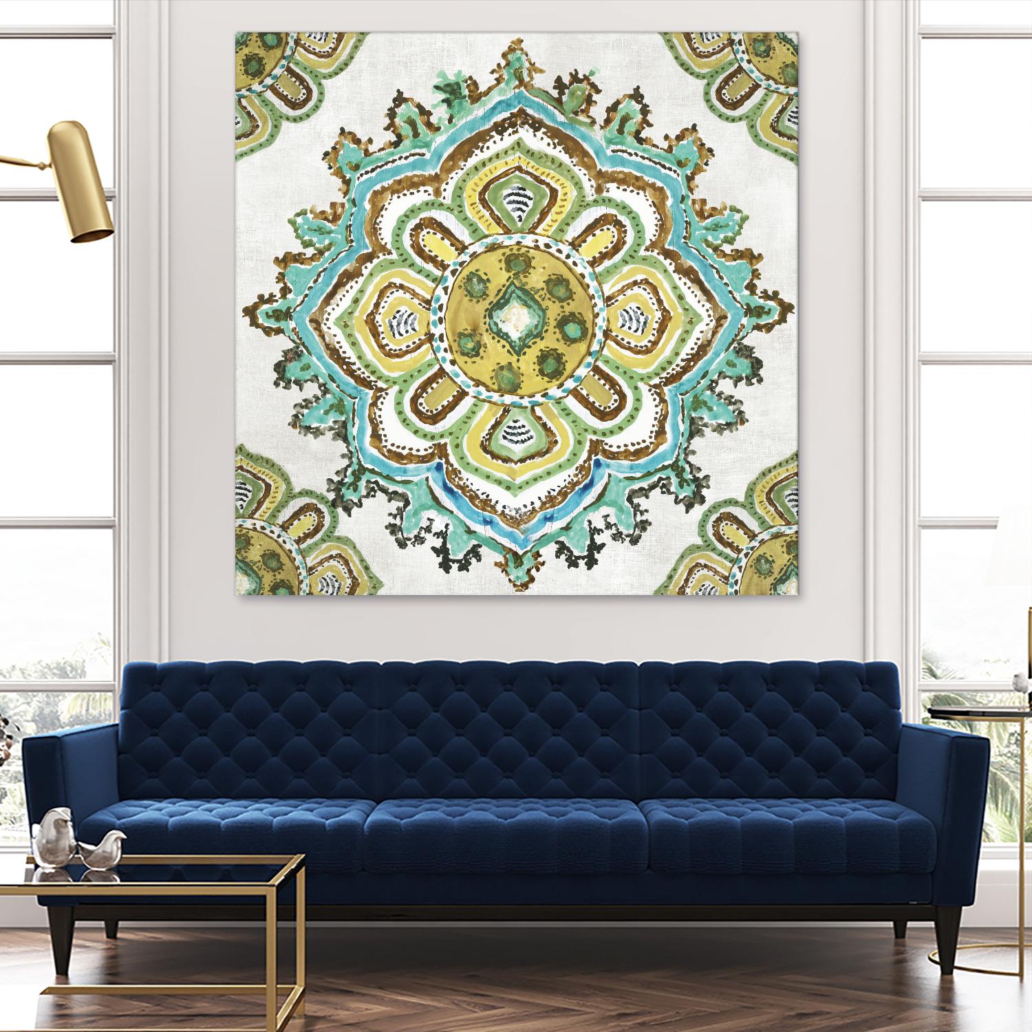 Medalion Inka by Aimee Wilson on GIANT ART - yellow contemporary