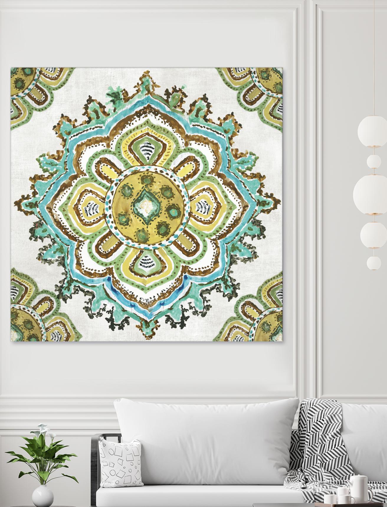 Medalion Inka by Aimee Wilson on GIANT ART - yellow contemporary