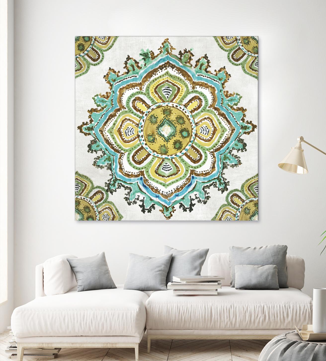 Medalion Inka by Aimee Wilson on GIANT ART - yellow contemporary