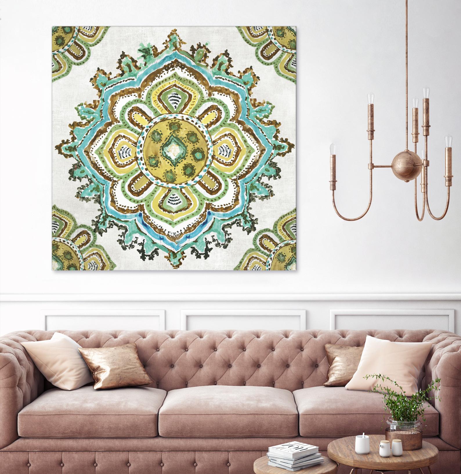 Medalion Inka by Aimee Wilson on GIANT ART - yellow contemporary