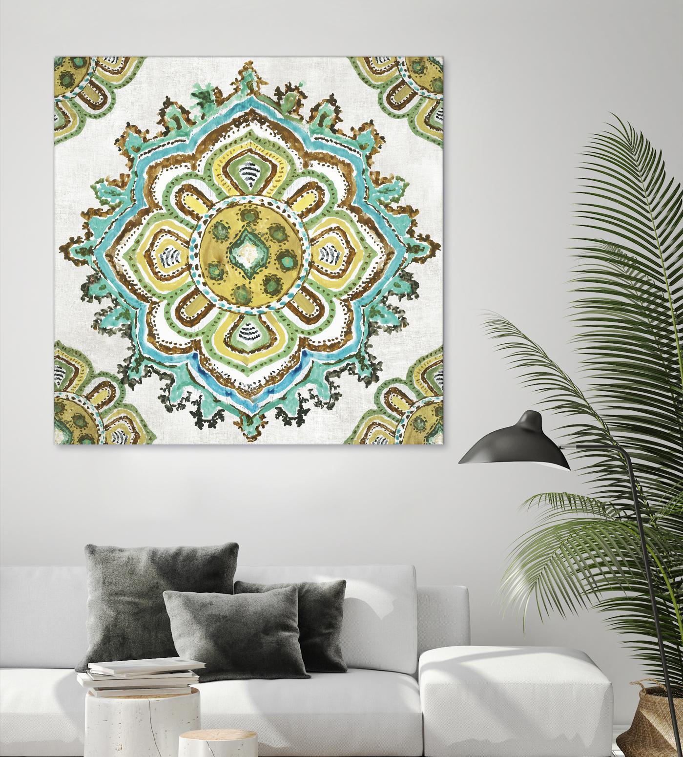 Medalion Inka by Aimee Wilson on GIANT ART - yellow contemporary