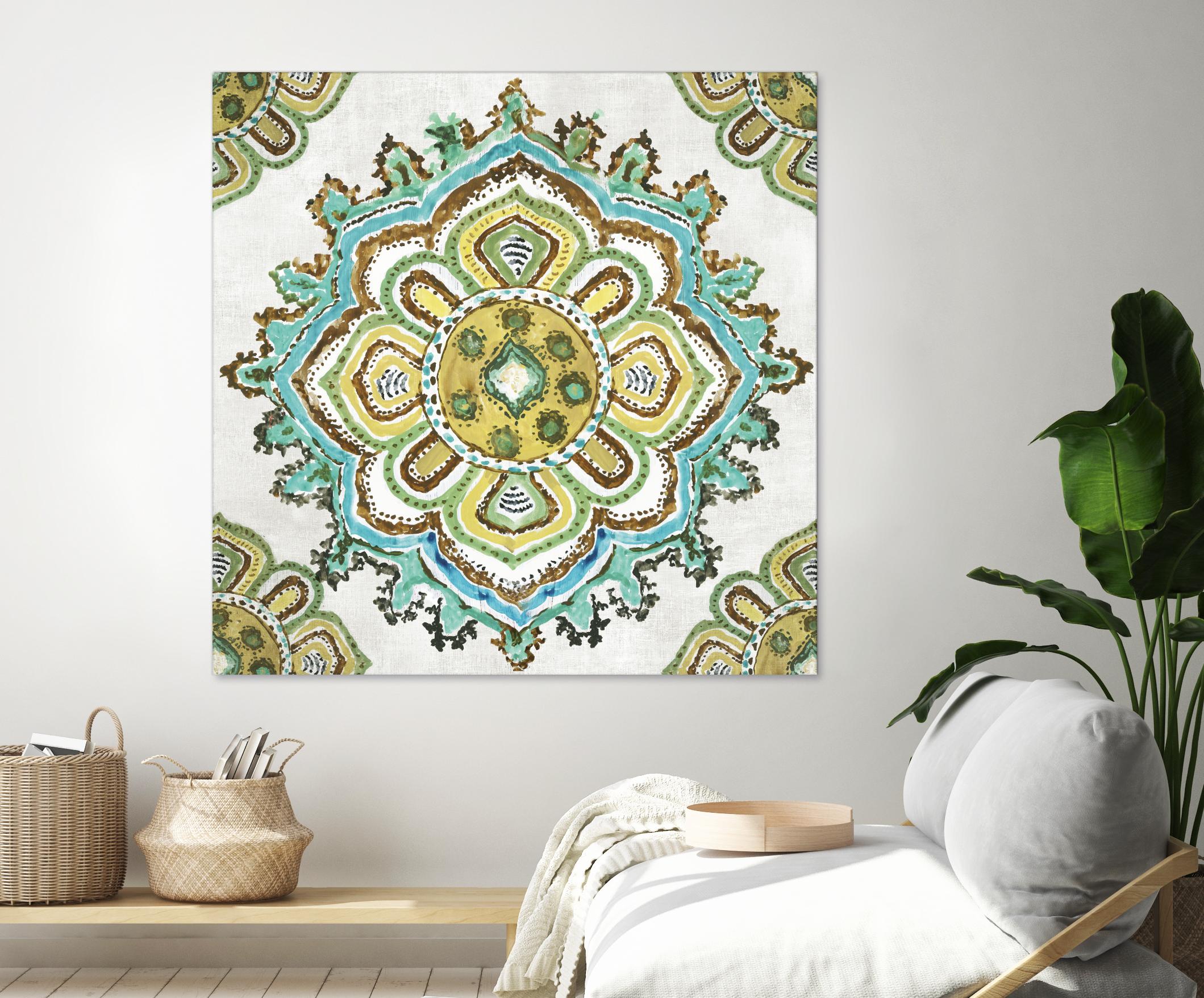 Medalion Inka by Aimee Wilson on GIANT ART - yellow contemporary