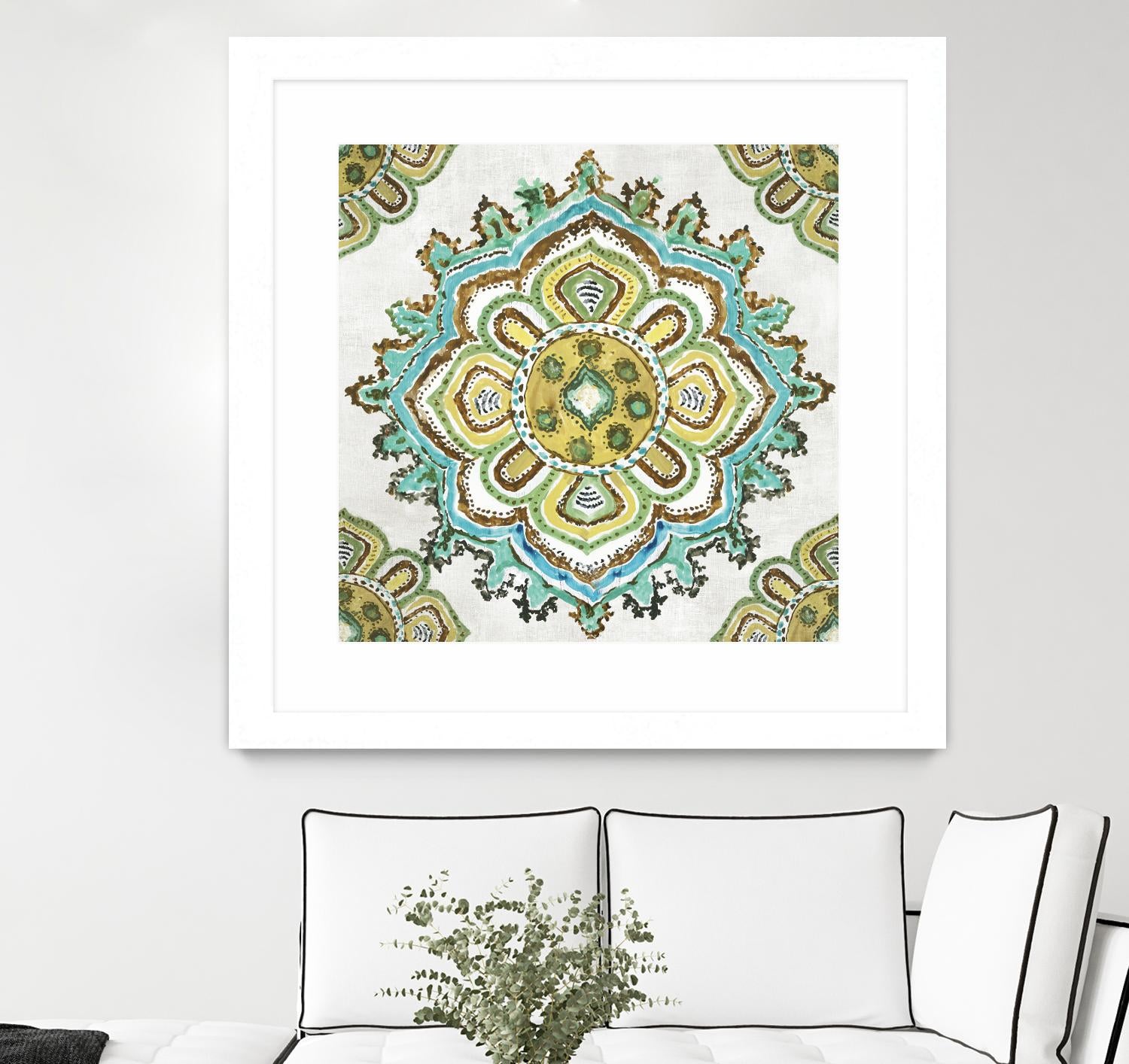 Medalion Inka by Aimee Wilson on GIANT ART - yellow contemporary