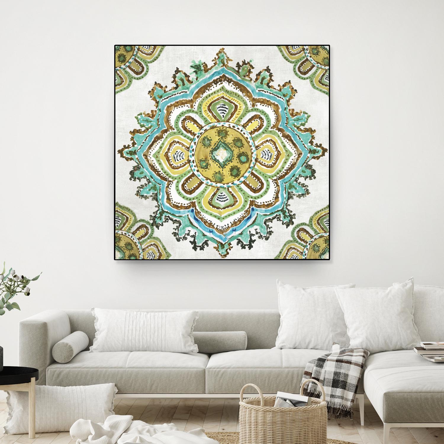 Medalion Inka by Aimee Wilson on GIANT ART - yellow contemporary