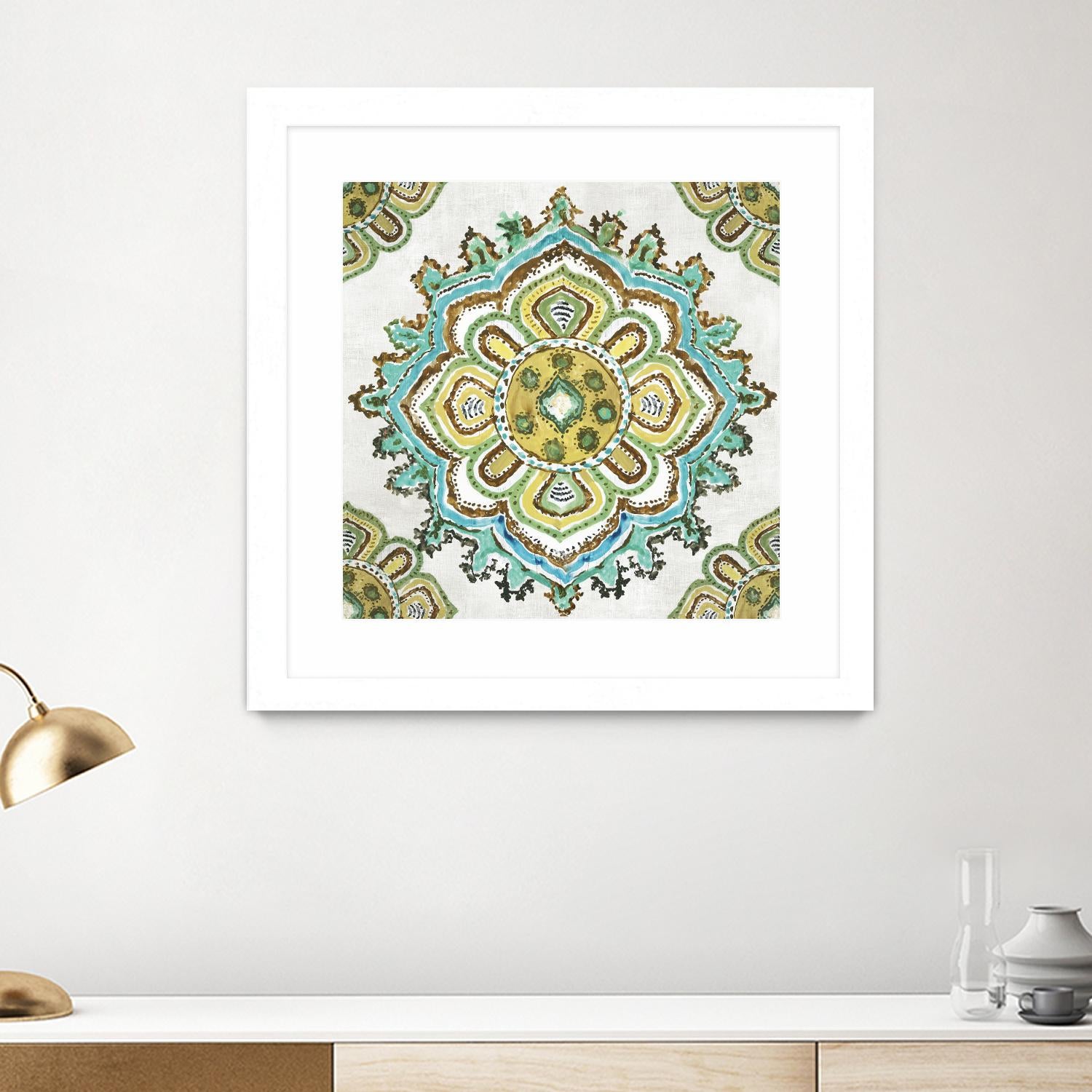 Medalion Inka by Aimee Wilson on GIANT ART - yellow contemporary