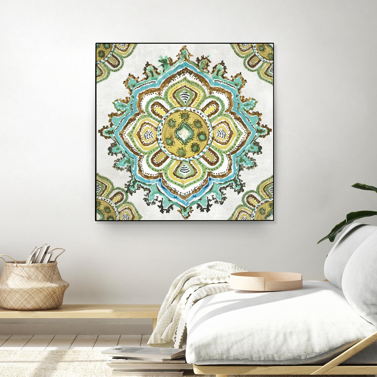 Medalion Inka by Aimee Wilson on GIANT ART - yellow contemporary