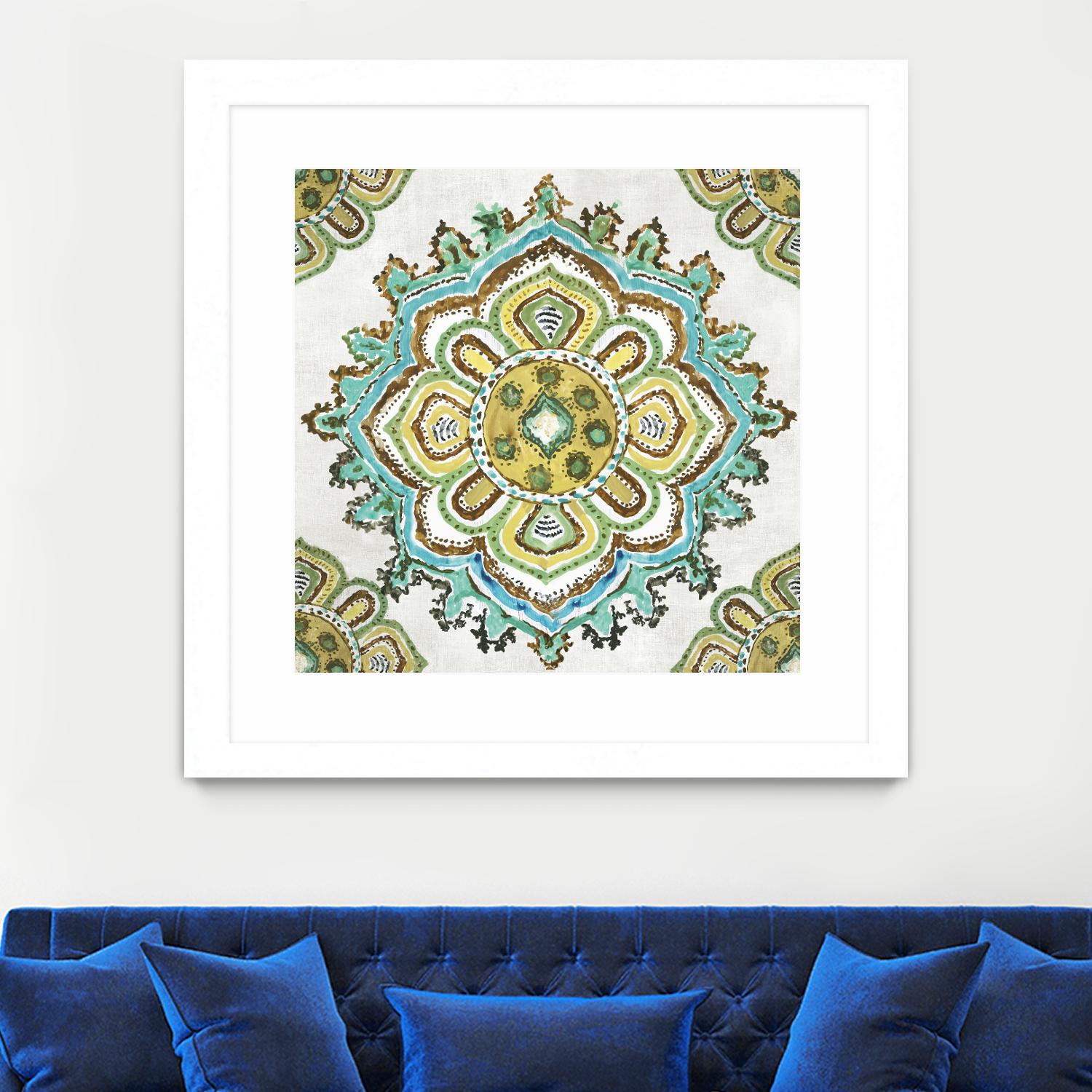 Medalion Inka by Aimee Wilson on GIANT ART - yellow contemporary