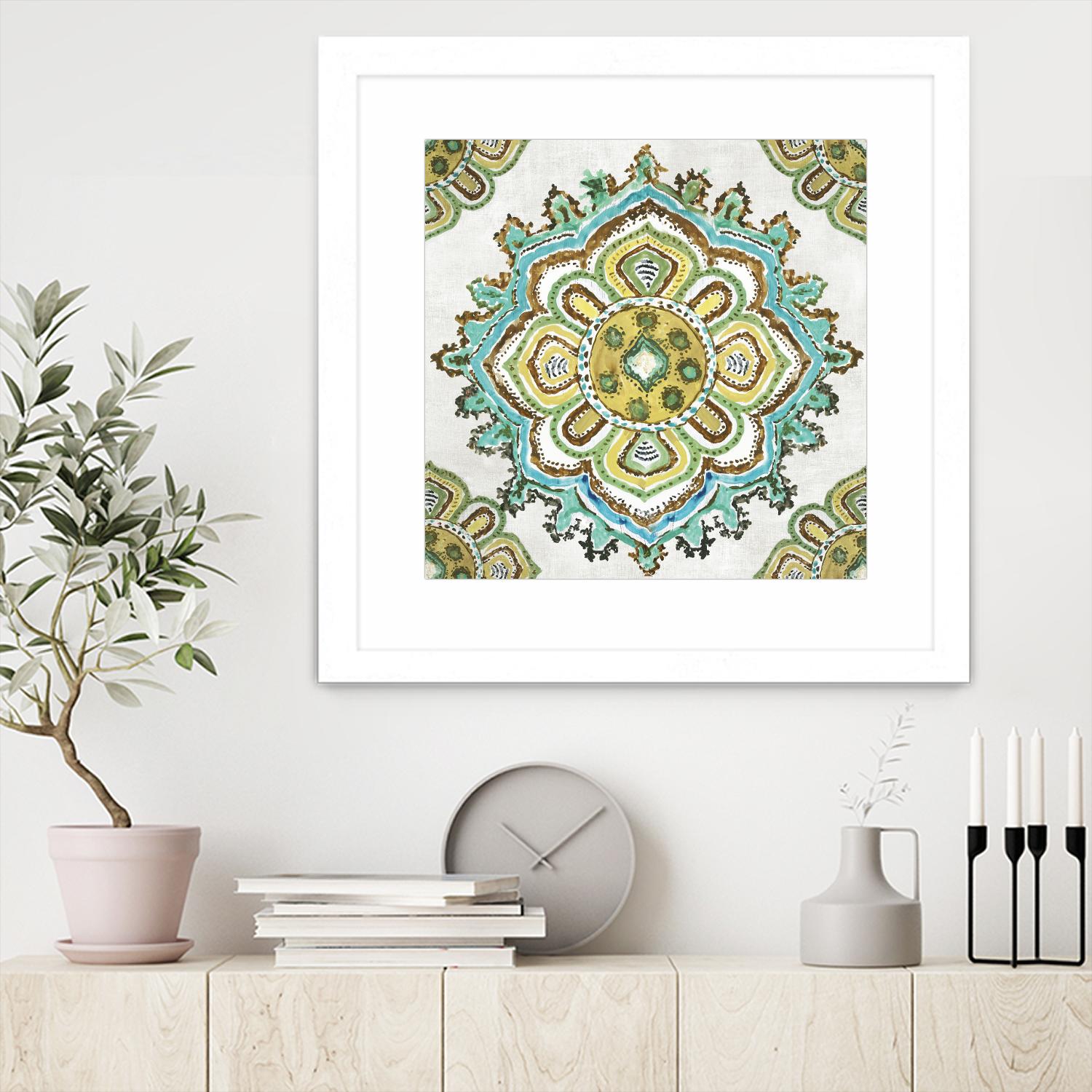 Medalion Inka by Aimee Wilson on GIANT ART - yellow contemporary