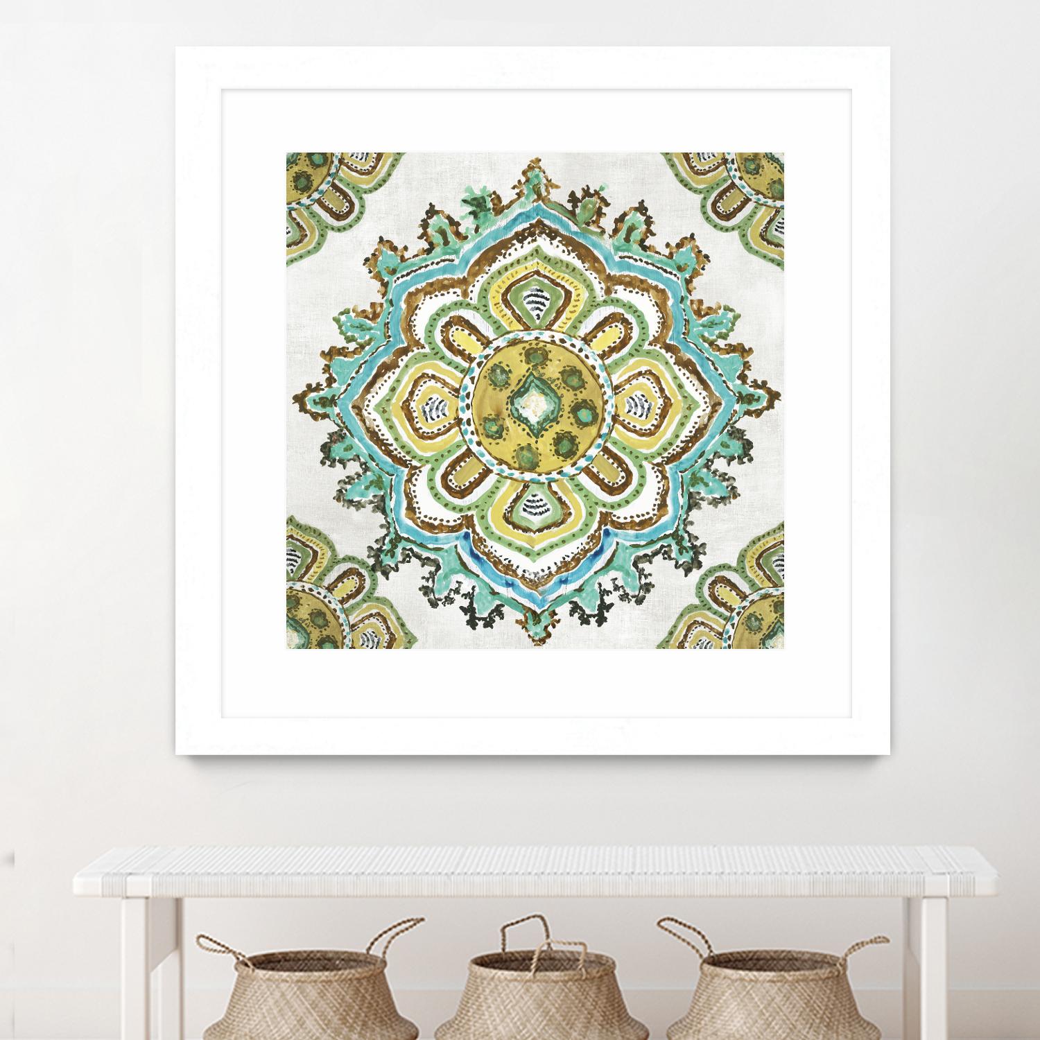 Medalion Inka by Aimee Wilson on GIANT ART - yellow contemporary