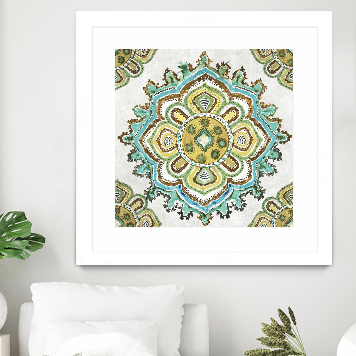 Medalion Inka by Aimee Wilson on GIANT ART - yellow contemporary