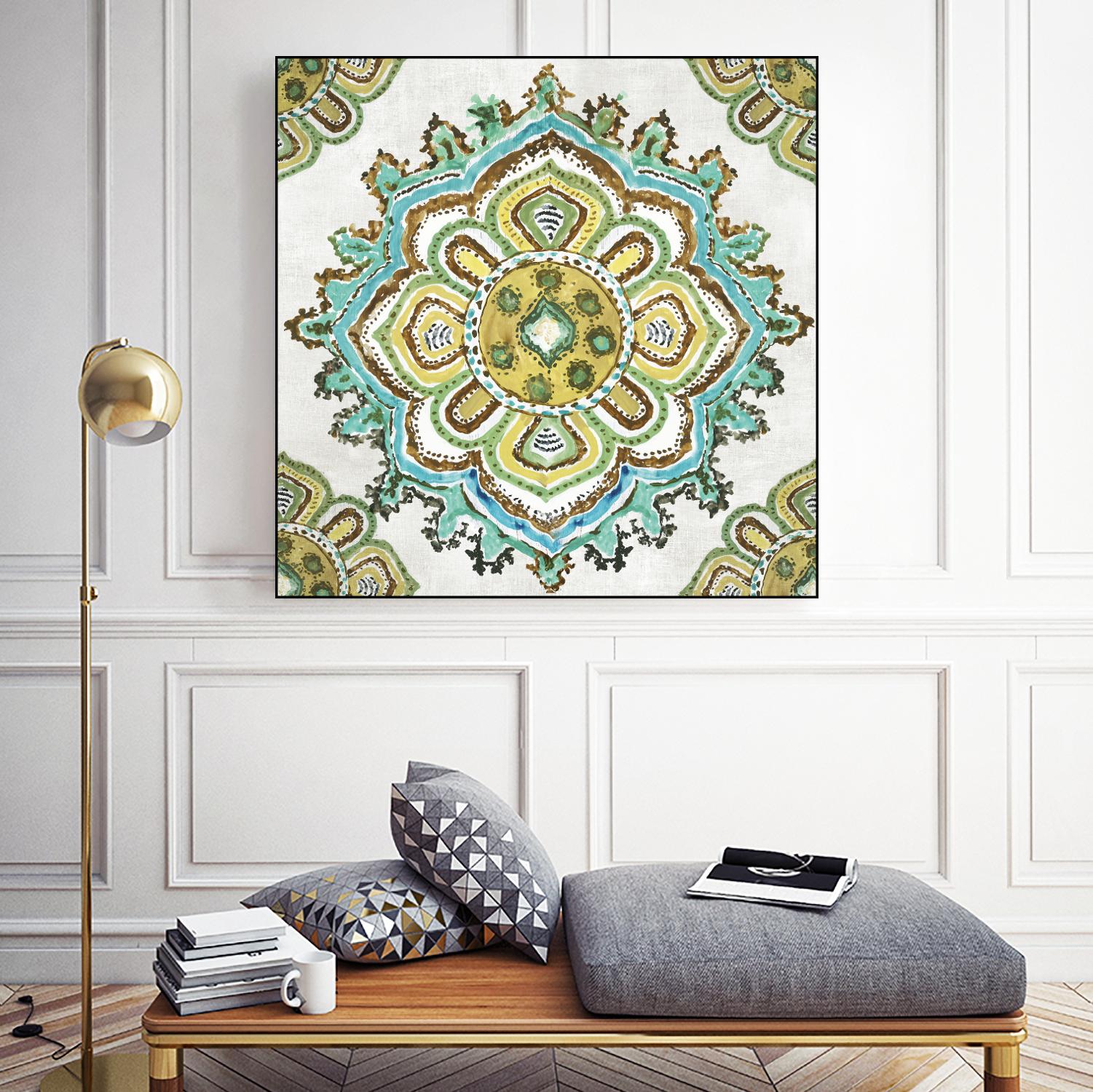 Medalion Inka by Aimee Wilson on GIANT ART - yellow contemporary