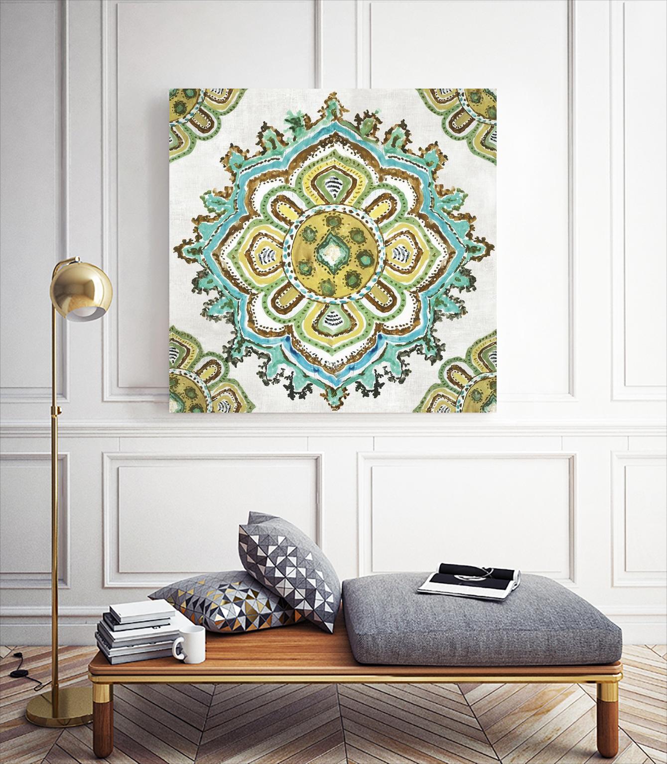 Medalion Inka by Aimee Wilson on GIANT ART - yellow contemporary