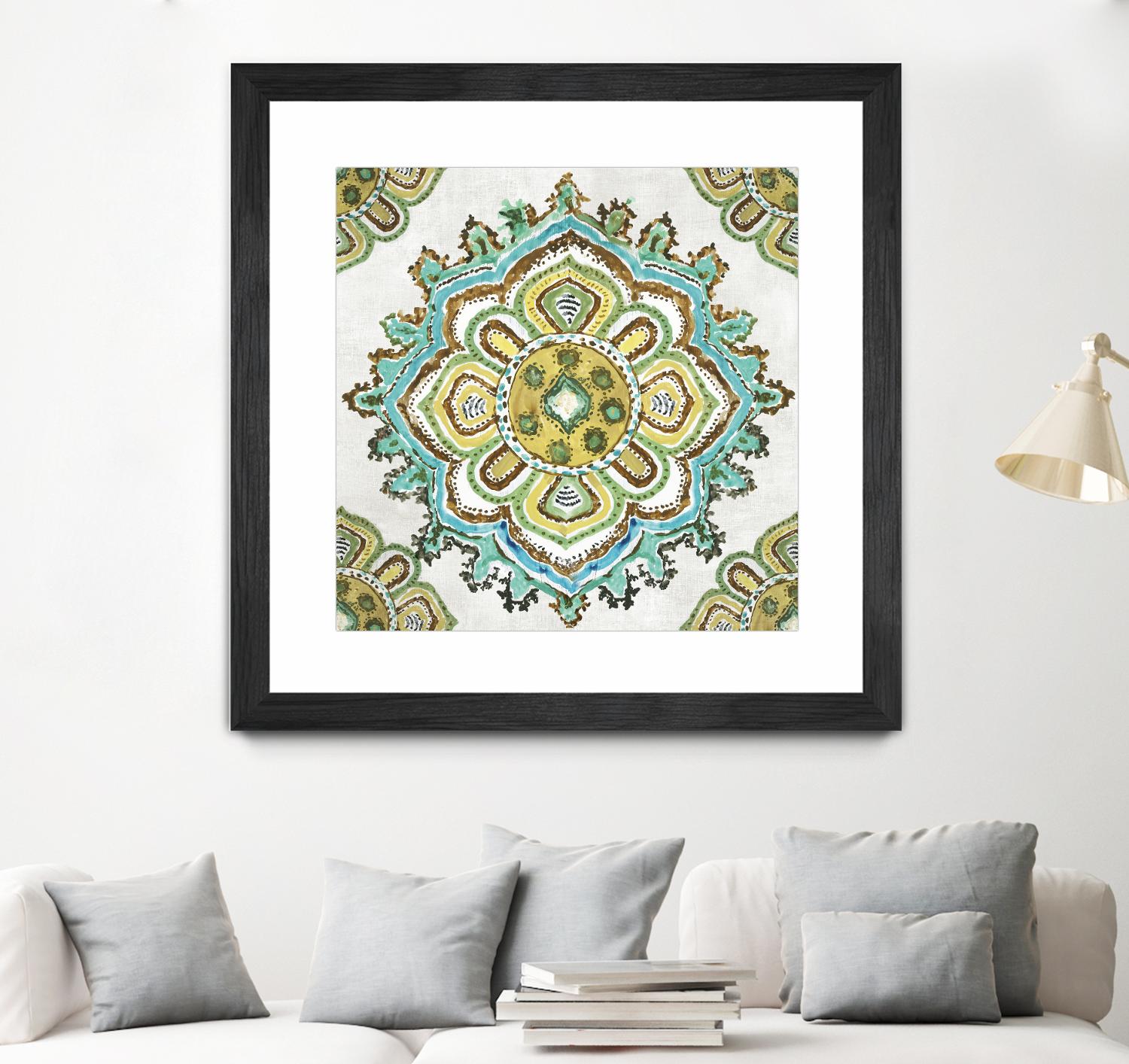 Medalion Inka by Aimee Wilson on GIANT ART - yellow contemporary