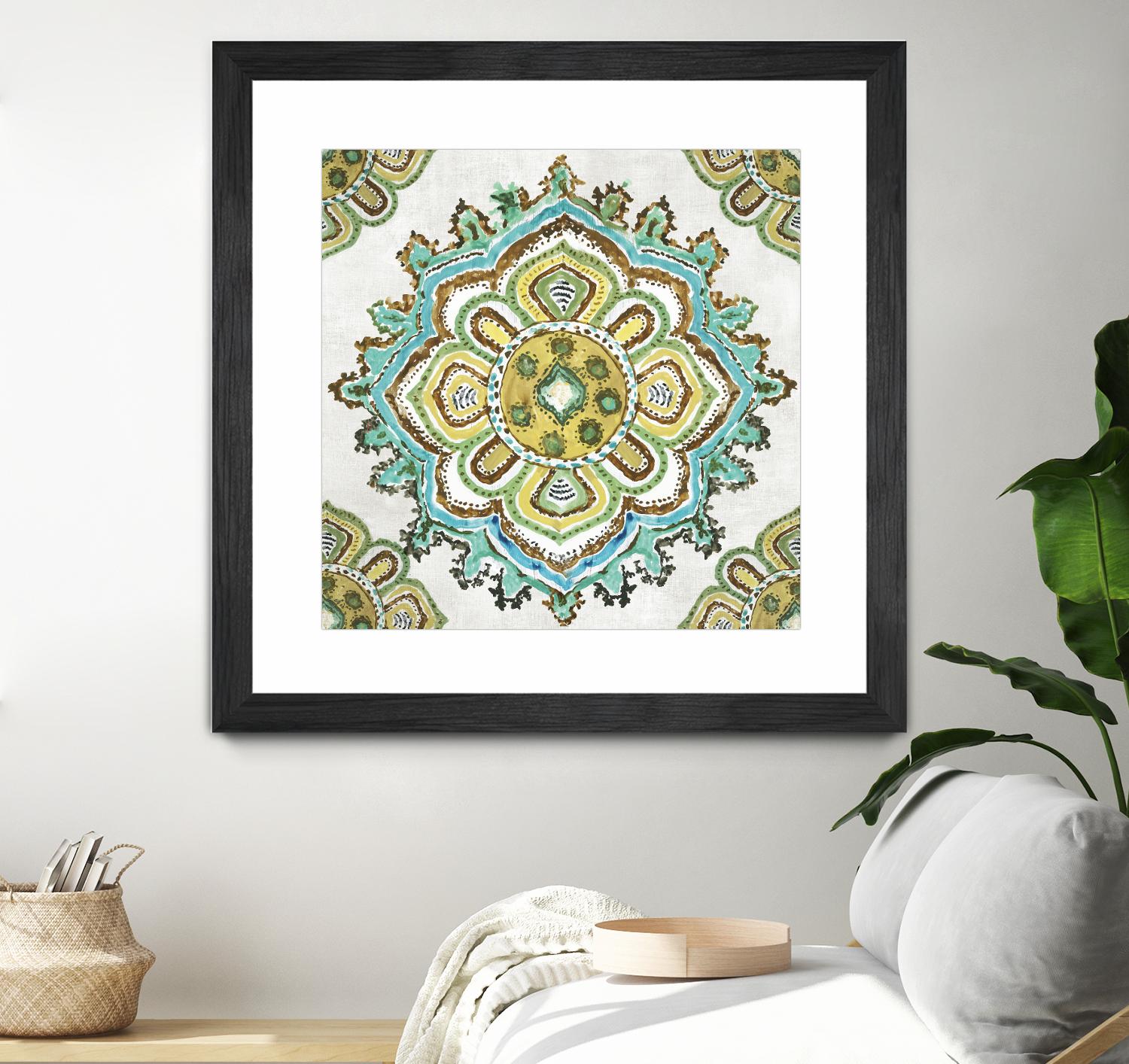 Medalion Inka by Aimee Wilson on GIANT ART - yellow contemporary