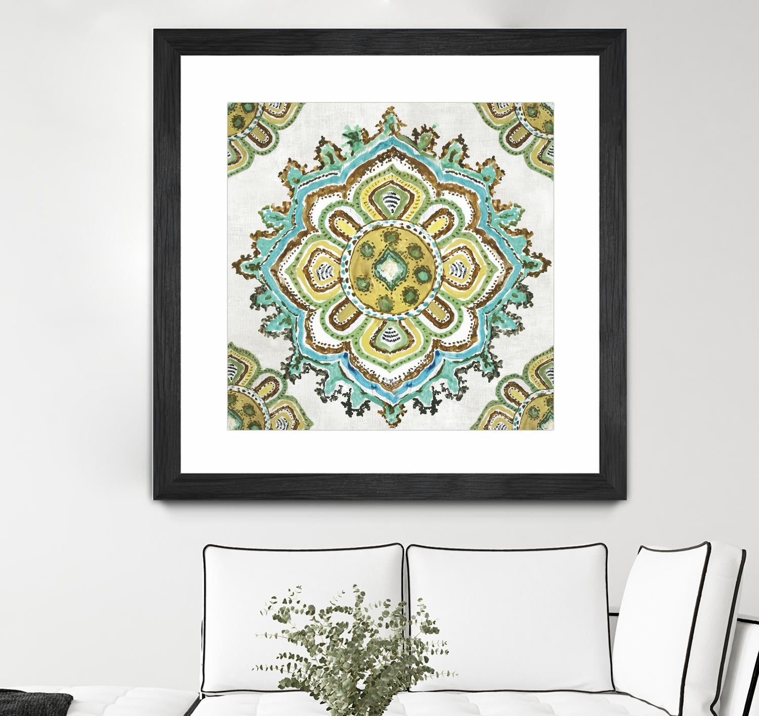 Medalion Inka by Aimee Wilson on GIANT ART - yellow contemporary