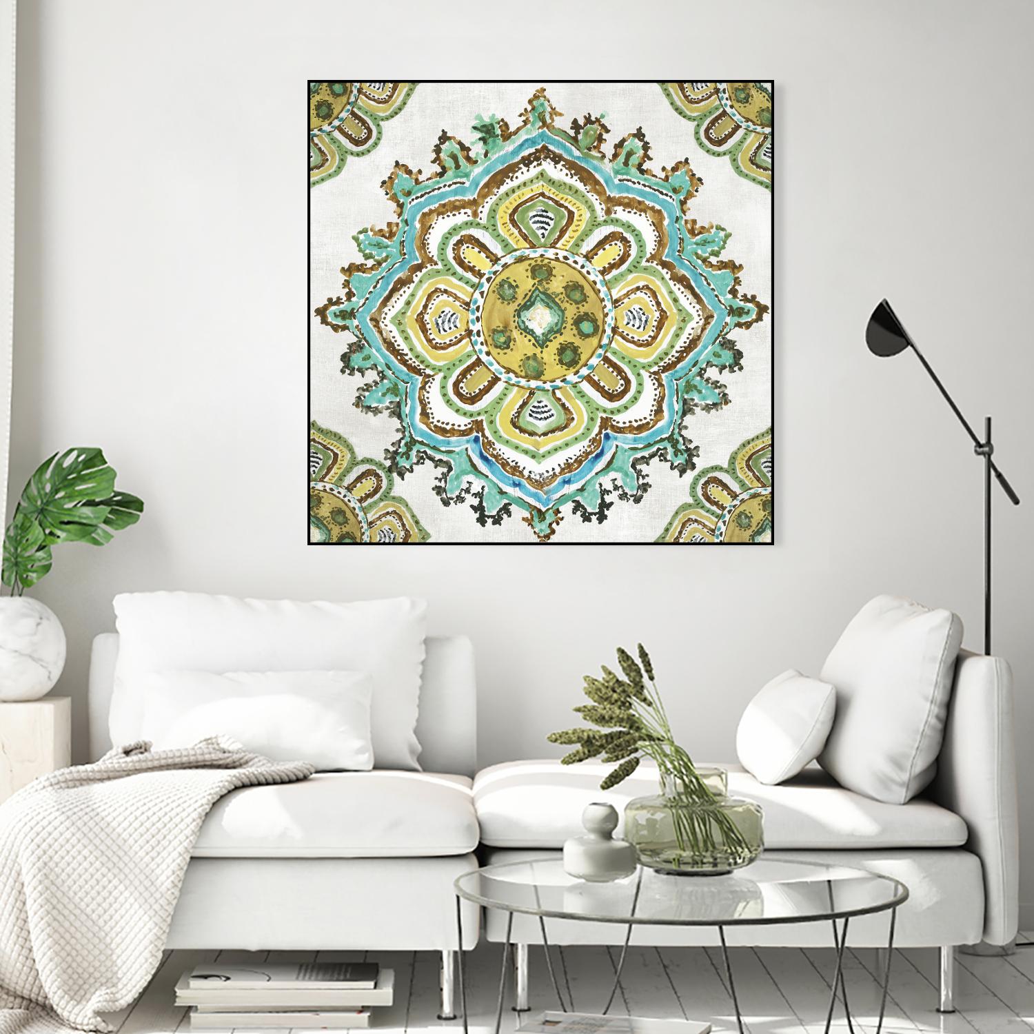 Medalion Inka by Aimee Wilson on GIANT ART - yellow contemporary