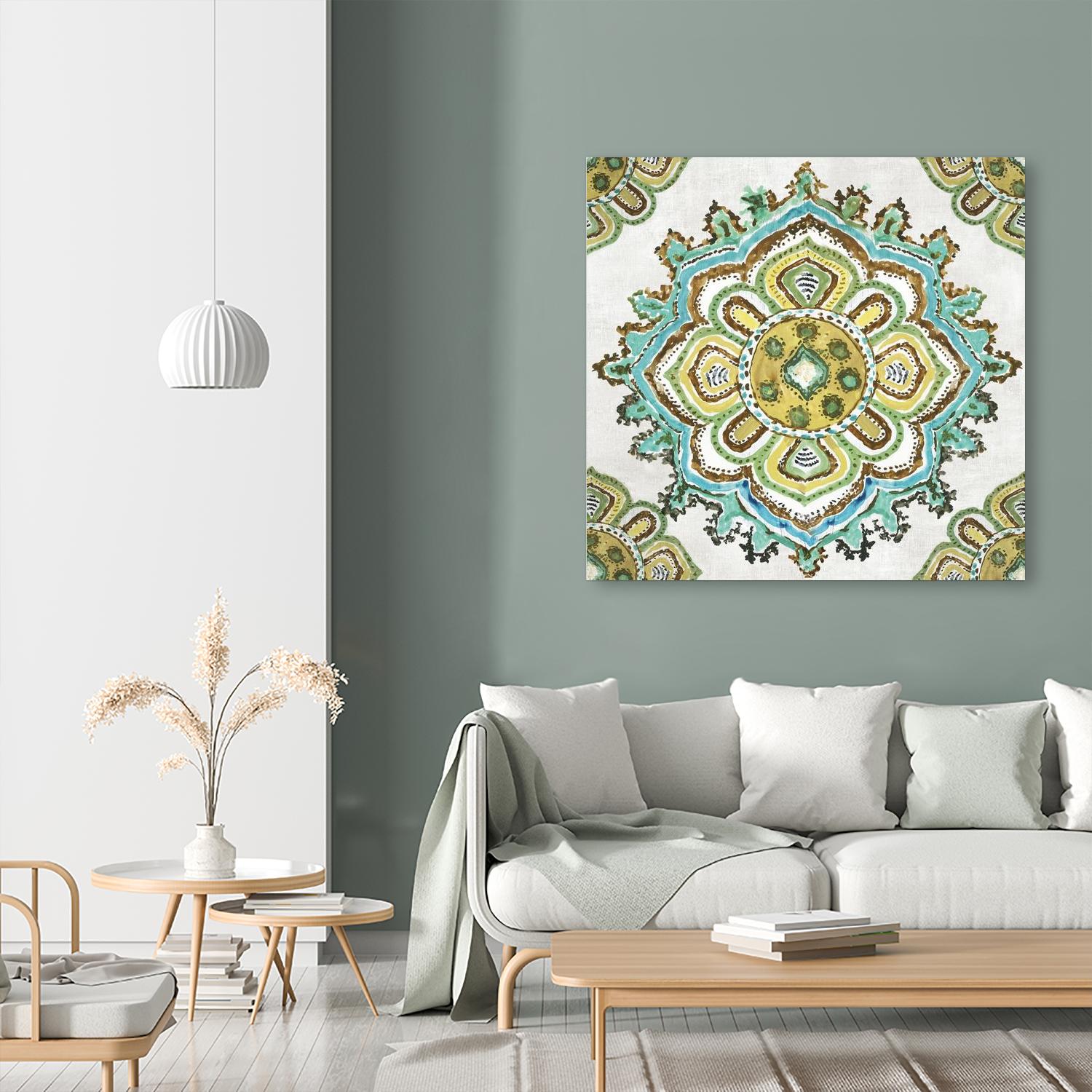 Medalion Inka by Aimee Wilson on GIANT ART - yellow contemporary