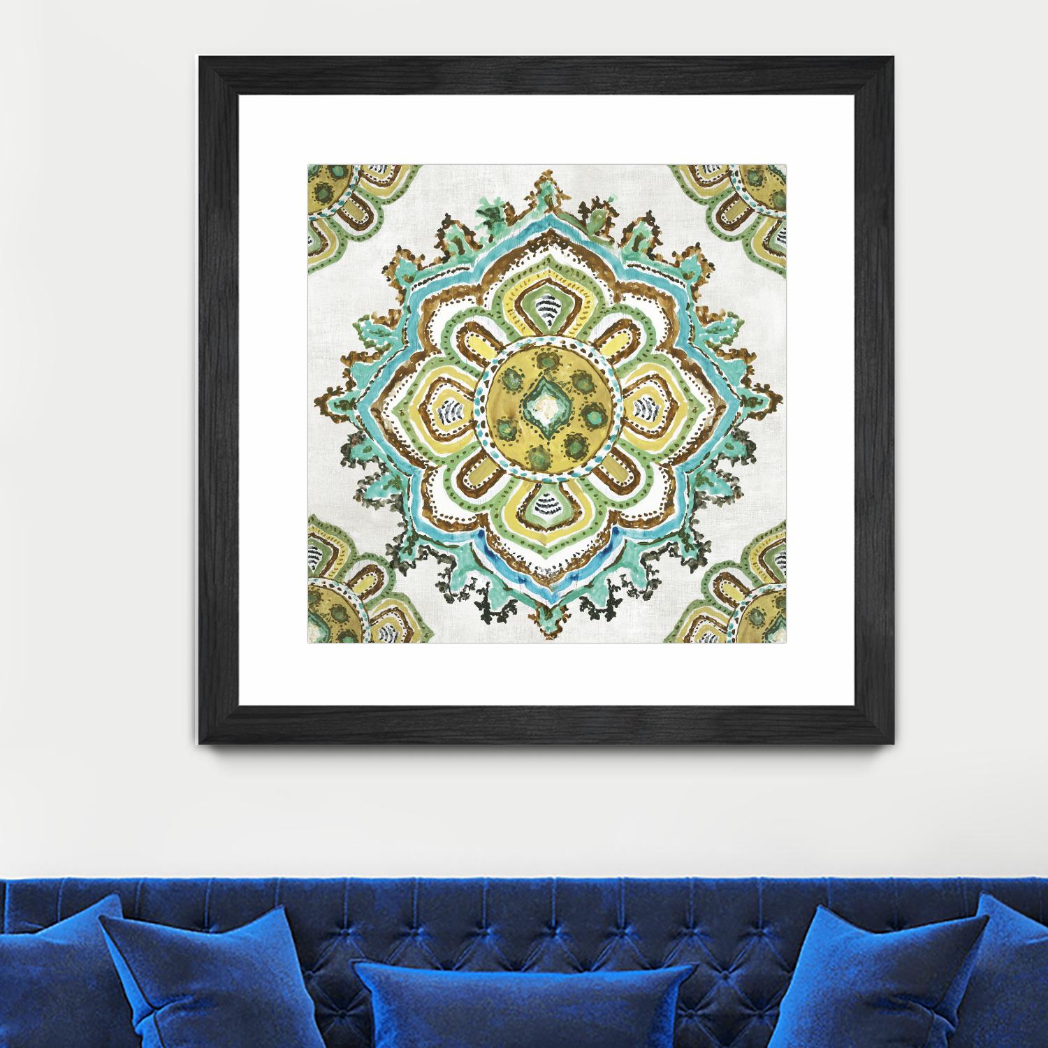 Medalion Inka by Aimee Wilson on GIANT ART - yellow contemporary