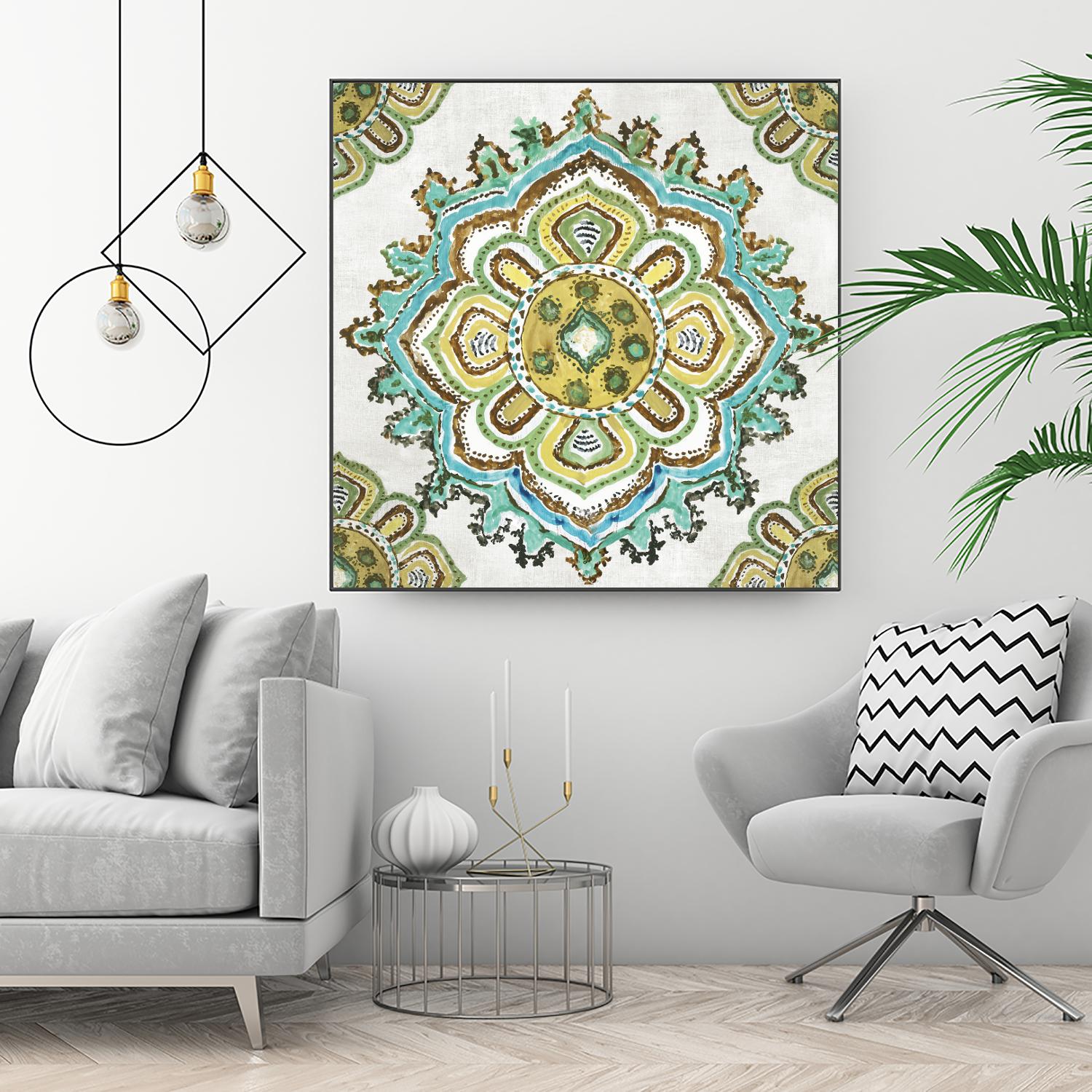 Medalion Inka by Aimee Wilson on GIANT ART - yellow contemporary