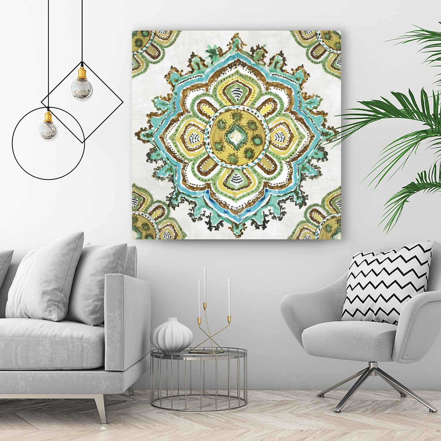 Medalion Inka by Aimee Wilson on GIANT ART - yellow contemporary