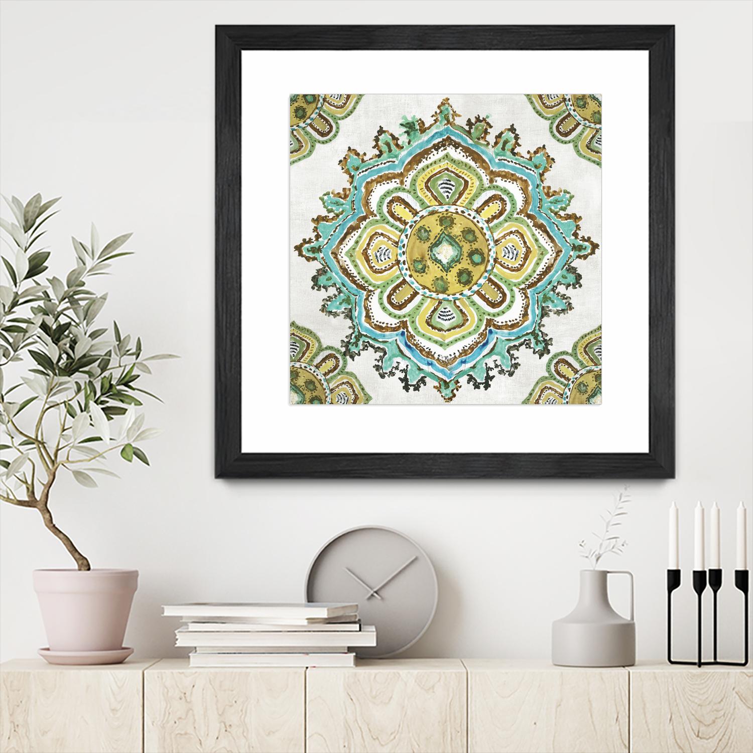 Medalion Inka by Aimee Wilson on GIANT ART - yellow contemporary