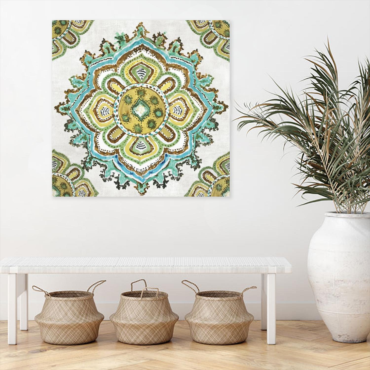 Medalion Inka by Aimee Wilson on GIANT ART - yellow contemporary