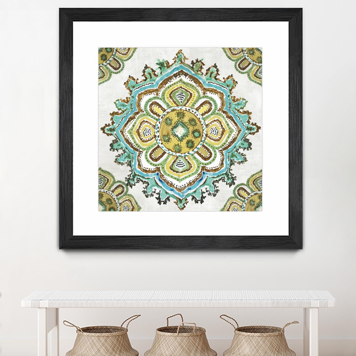 Medalion Inka by Aimee Wilson on GIANT ART - yellow contemporary