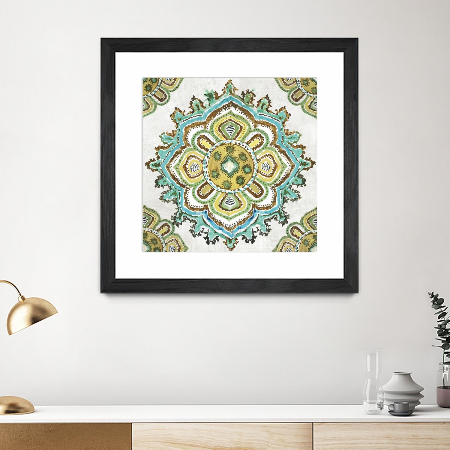 Medalion Inka by Aimee Wilson on GIANT ART - yellow contemporary