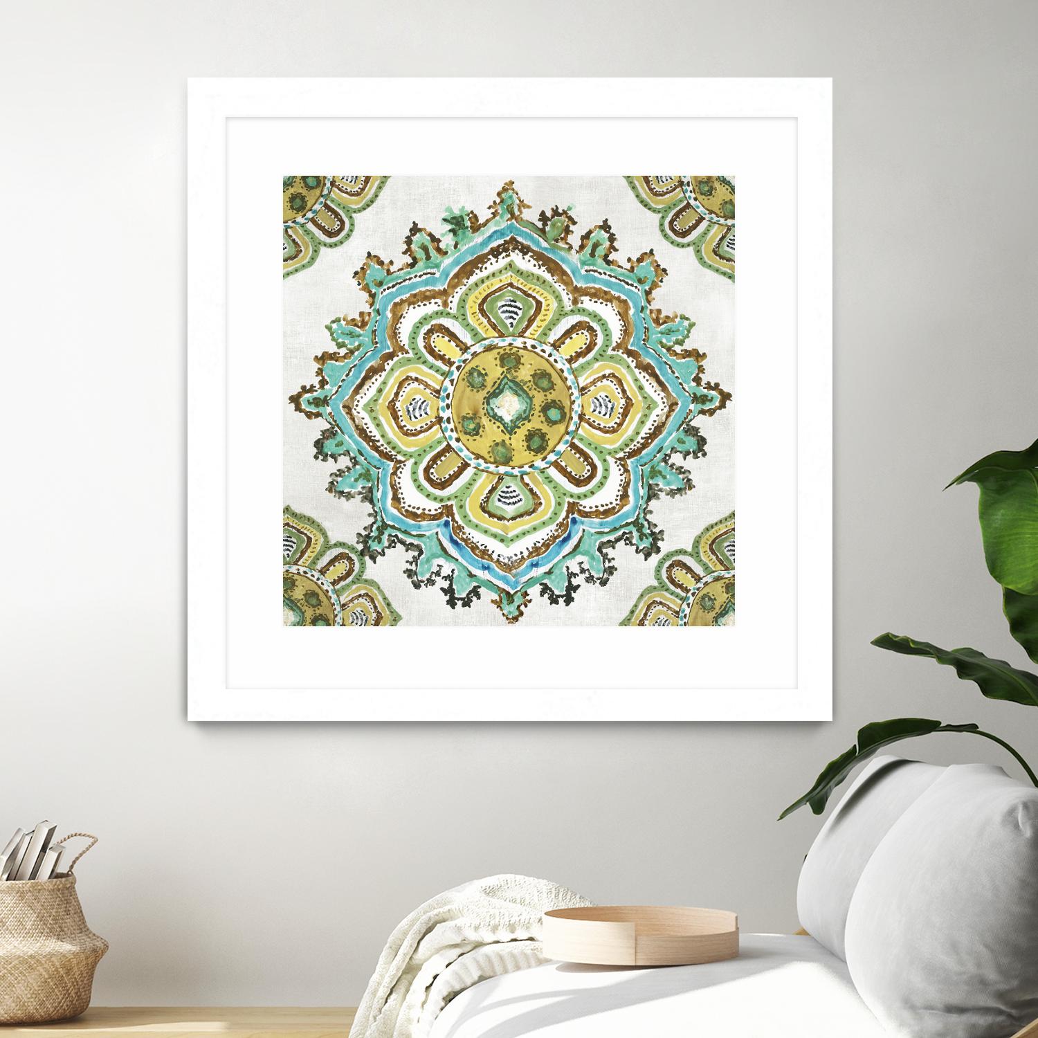 Medalion Inka by Aimee Wilson on GIANT ART - yellow contemporary