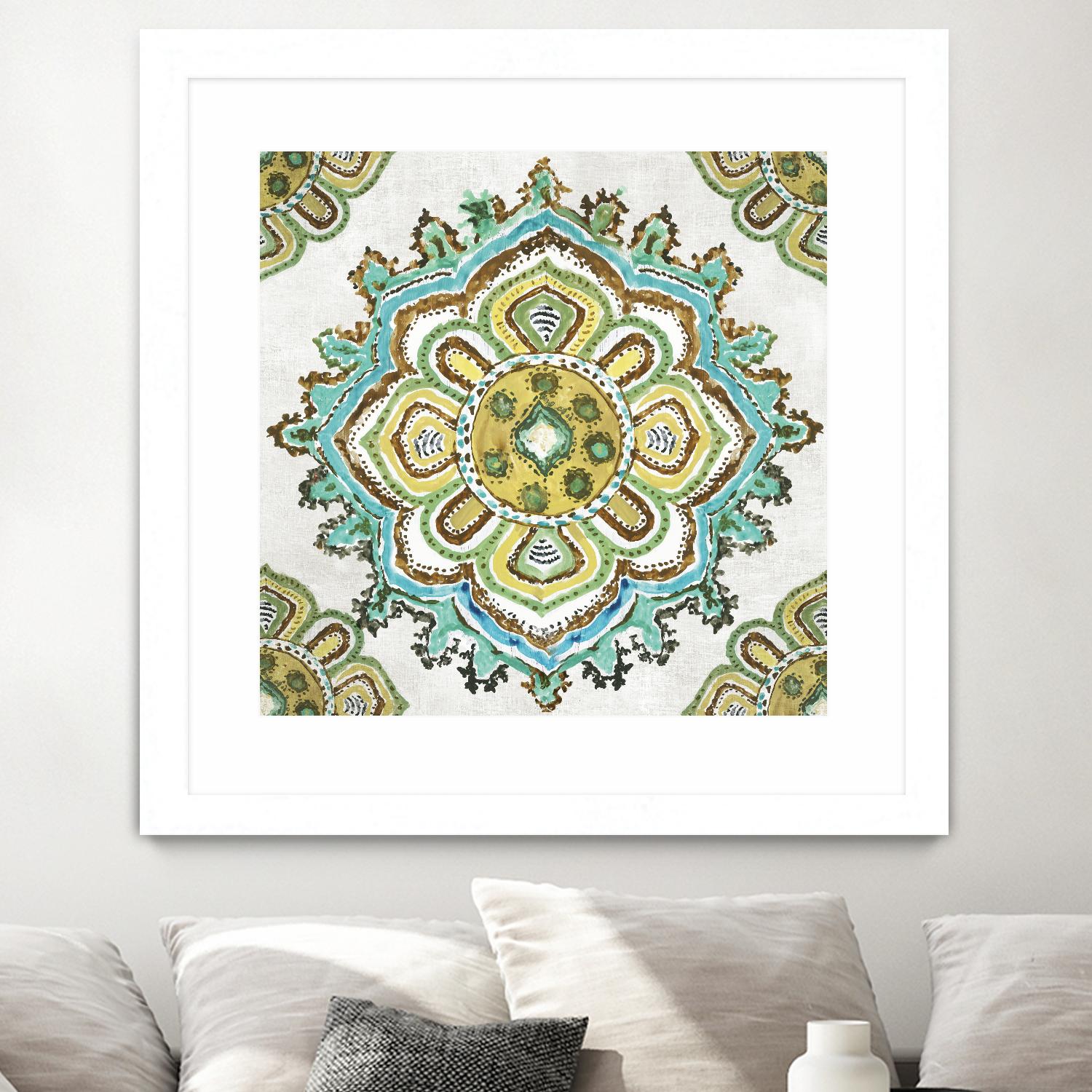 Medalion Inka by Aimee Wilson on GIANT ART - yellow contemporary