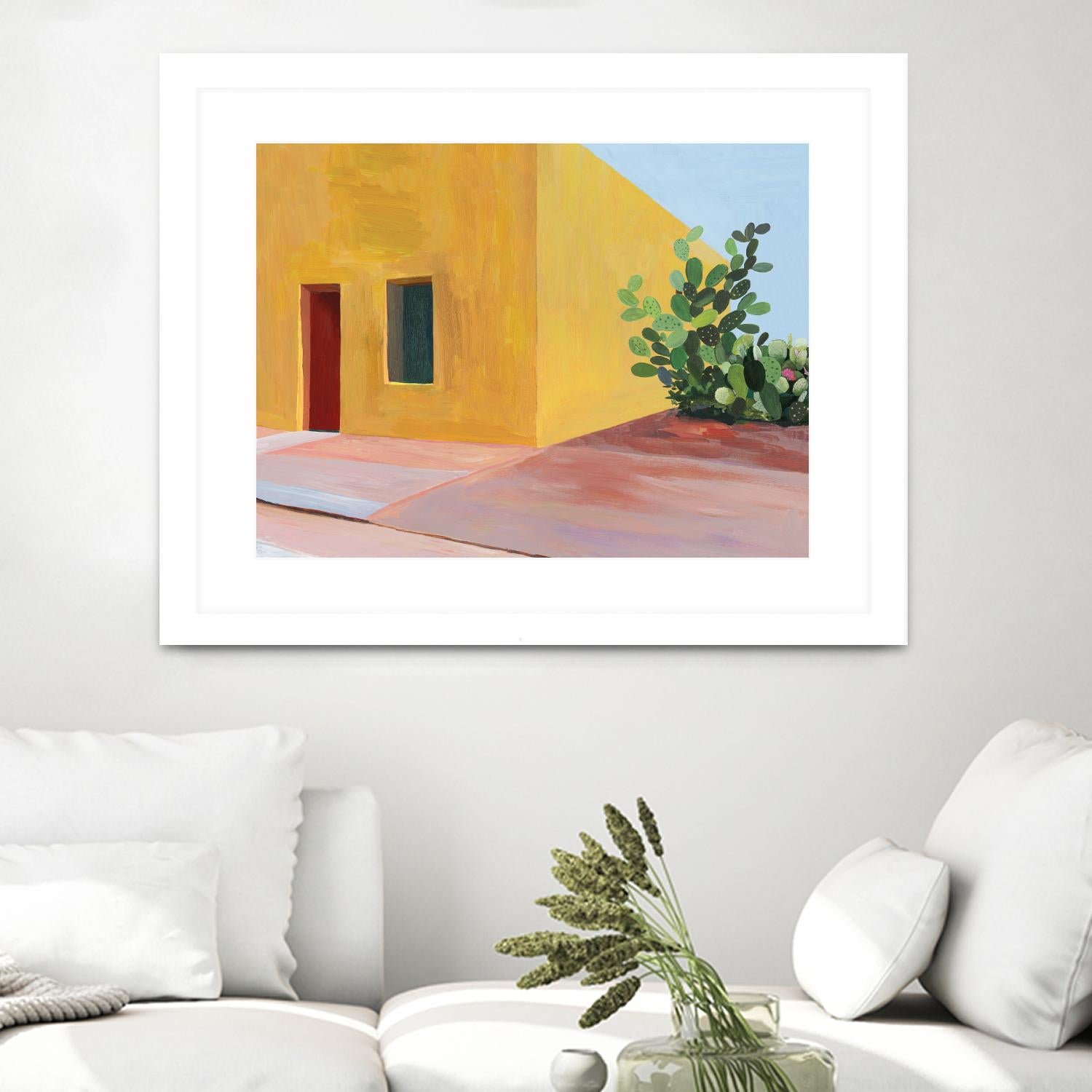 Tuscan Valley by Aimee Wilson on GIANT ART - red architecture cactus