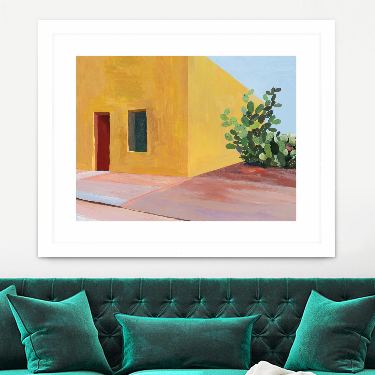 Tuscan Valley by Aimee Wilson on GIANT ART - red architecture cactus